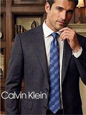 Calvin Retro Klein Blue Handsome Men's Tie